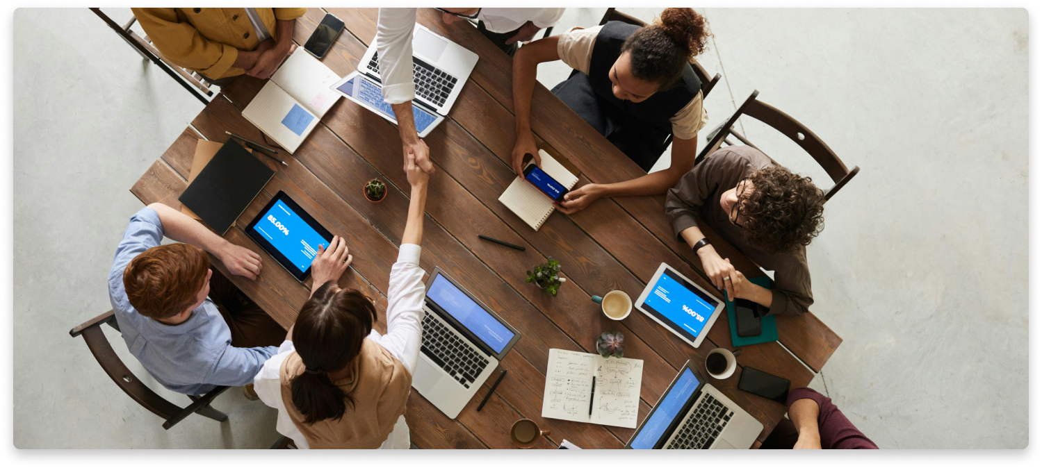 people working together at a table