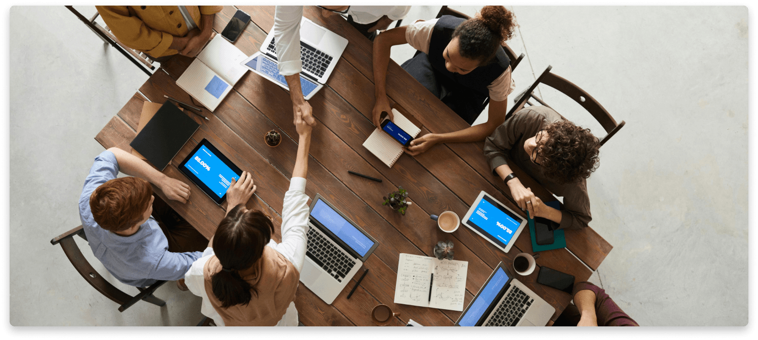 people working together at a table