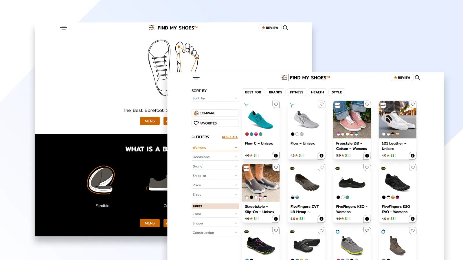 find my shoes website